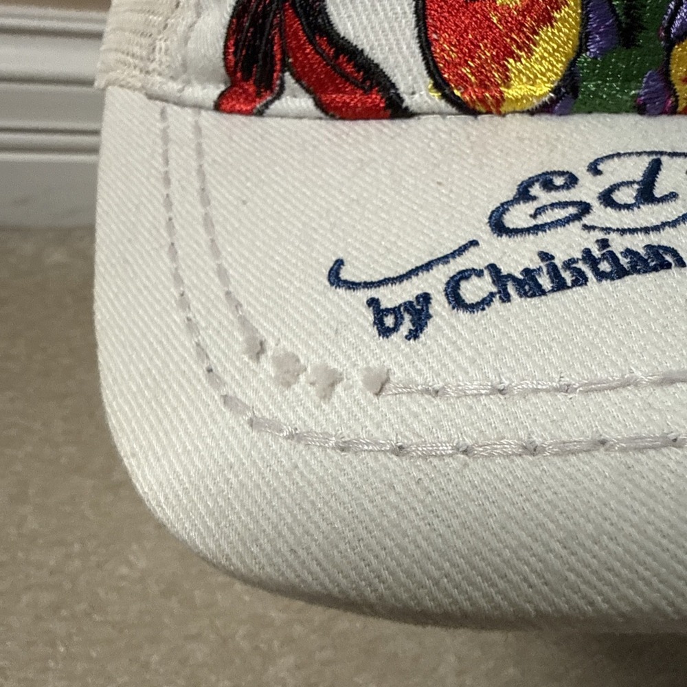 Don Ed Hardy Christian Audigier Embroidered Skulls Sombrero Snapback Trucker Hat - Picture 4 of 12